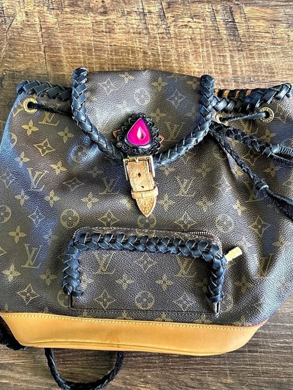 Louis Vuitton Montsouris MM Monogram Backpack Brown & Black